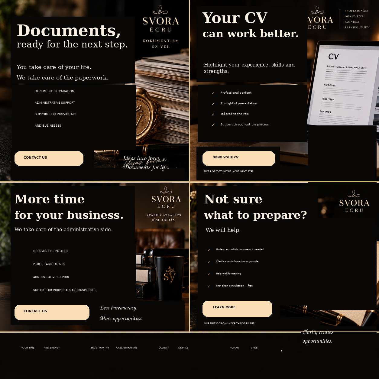 SVORA ÉCRU — Document preparation services